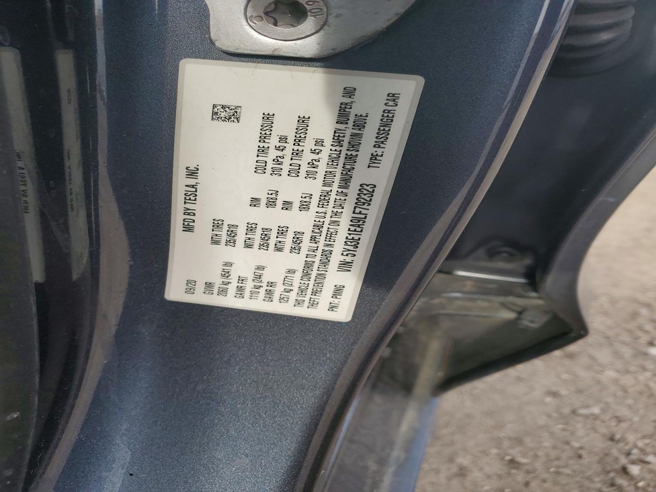 2020 TESLA MODEL 3 photo 12