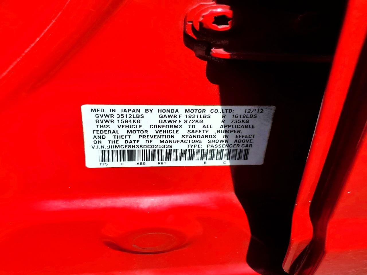 2013 HONDA FIT photo 23