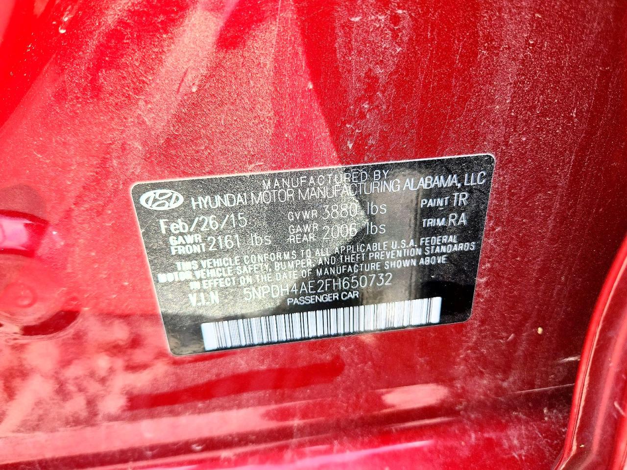 2015 HYUNDAI ELANTRA SE photo 34