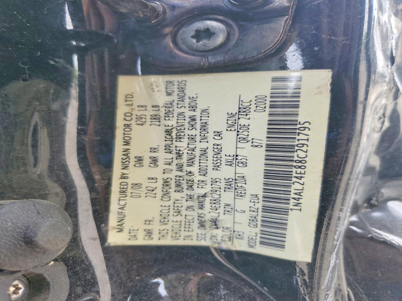 2008 NISSAN ALTIMA 2.5 S photo 34