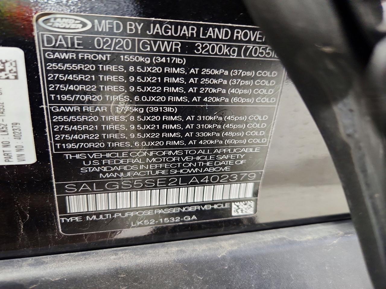 2020 LAND ROVER RANGE ROVER P525 HSE photo 25