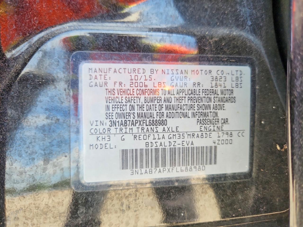 2015 NISSAN SENTRA S photo 23