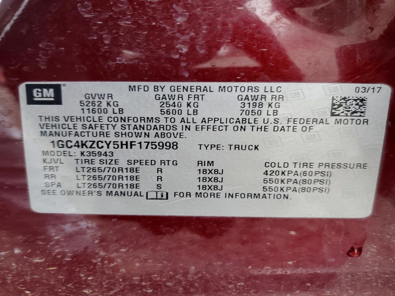 2017 CHEVROLET SILVERADO K3500 LT photo 23