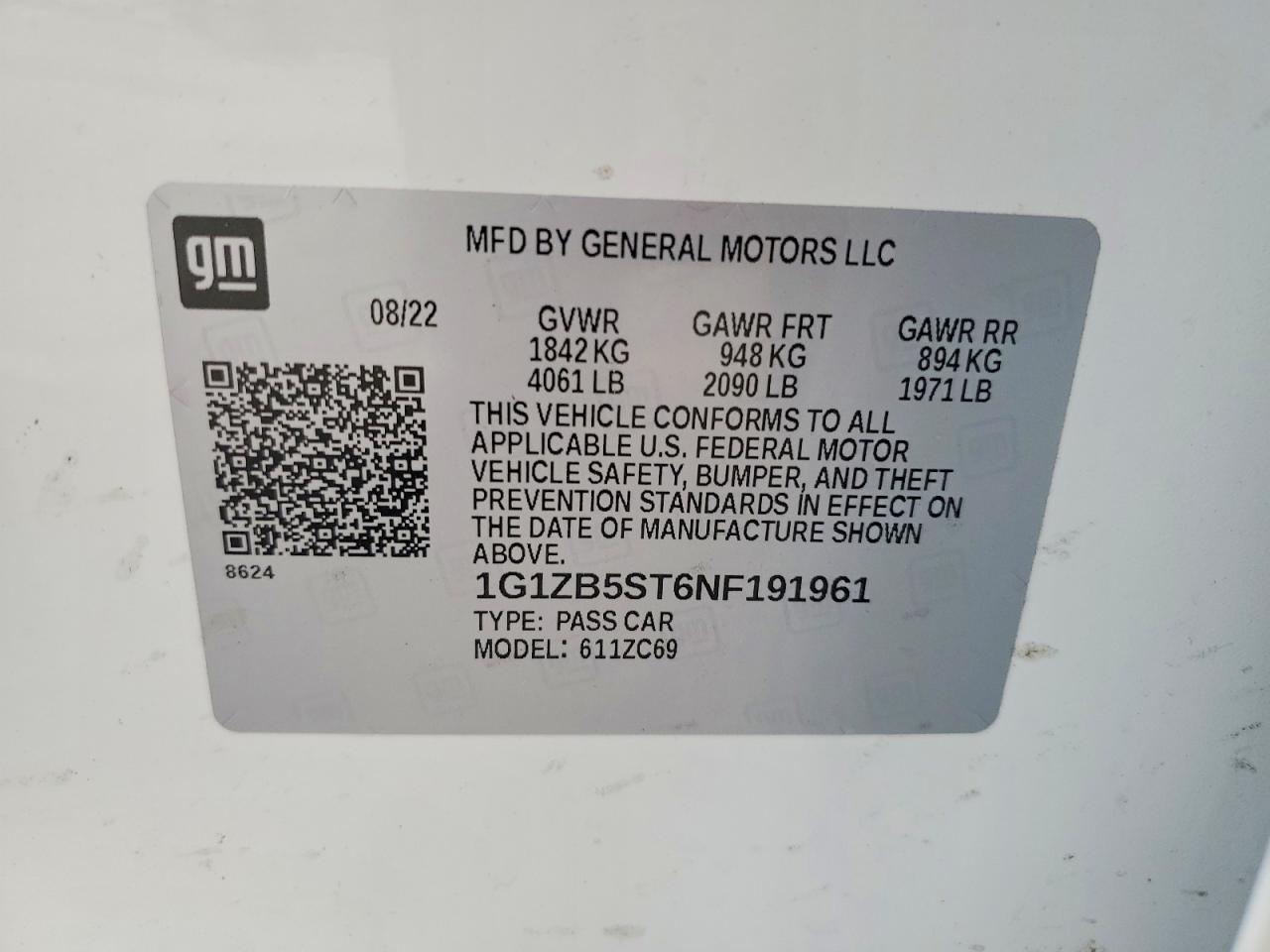 2022 CHEVROLET MALIBU LS photo 12