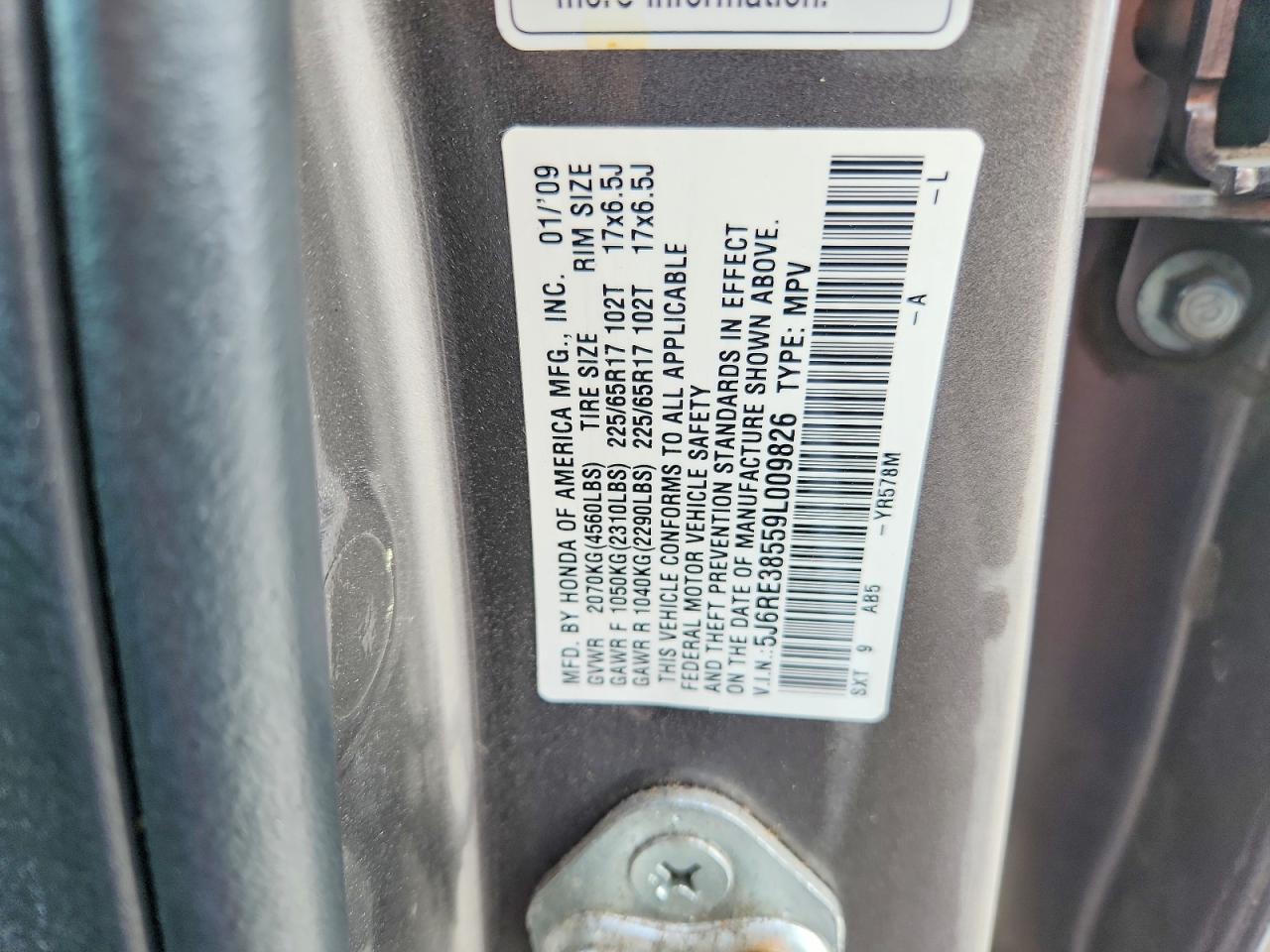 2009 HONDA CR-V EX photo 37