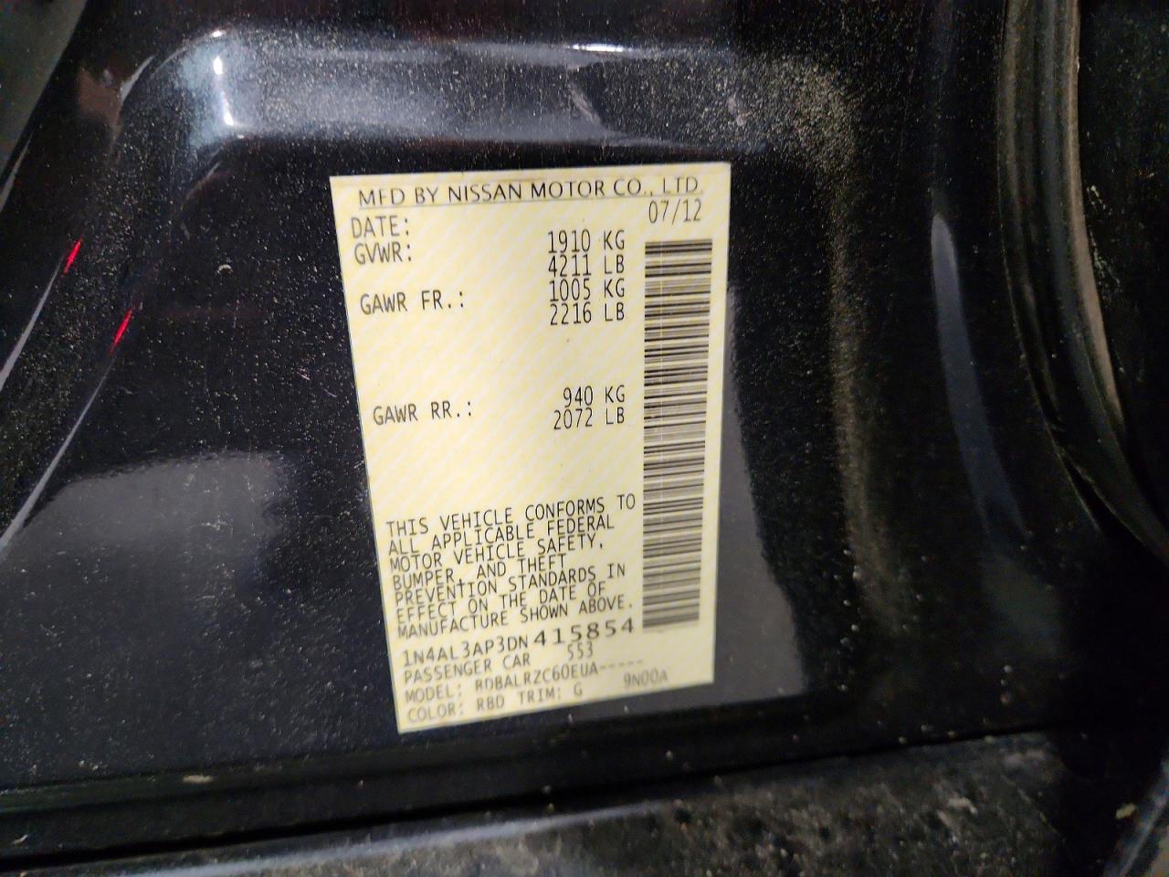 2013 NISSAN ALTIMA 2.5 photo 34
