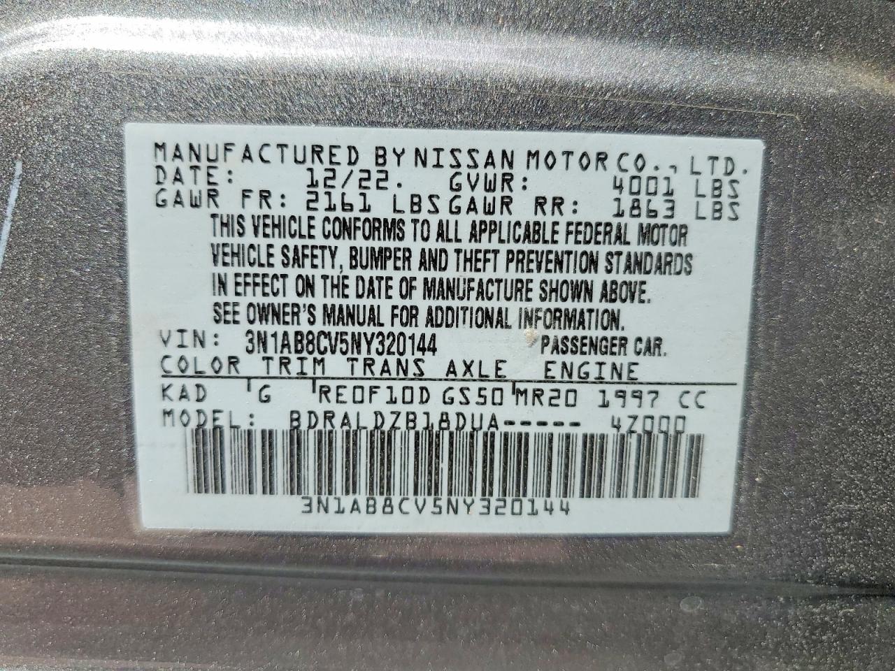 2022 NISSAN SENTRA SV photo 13