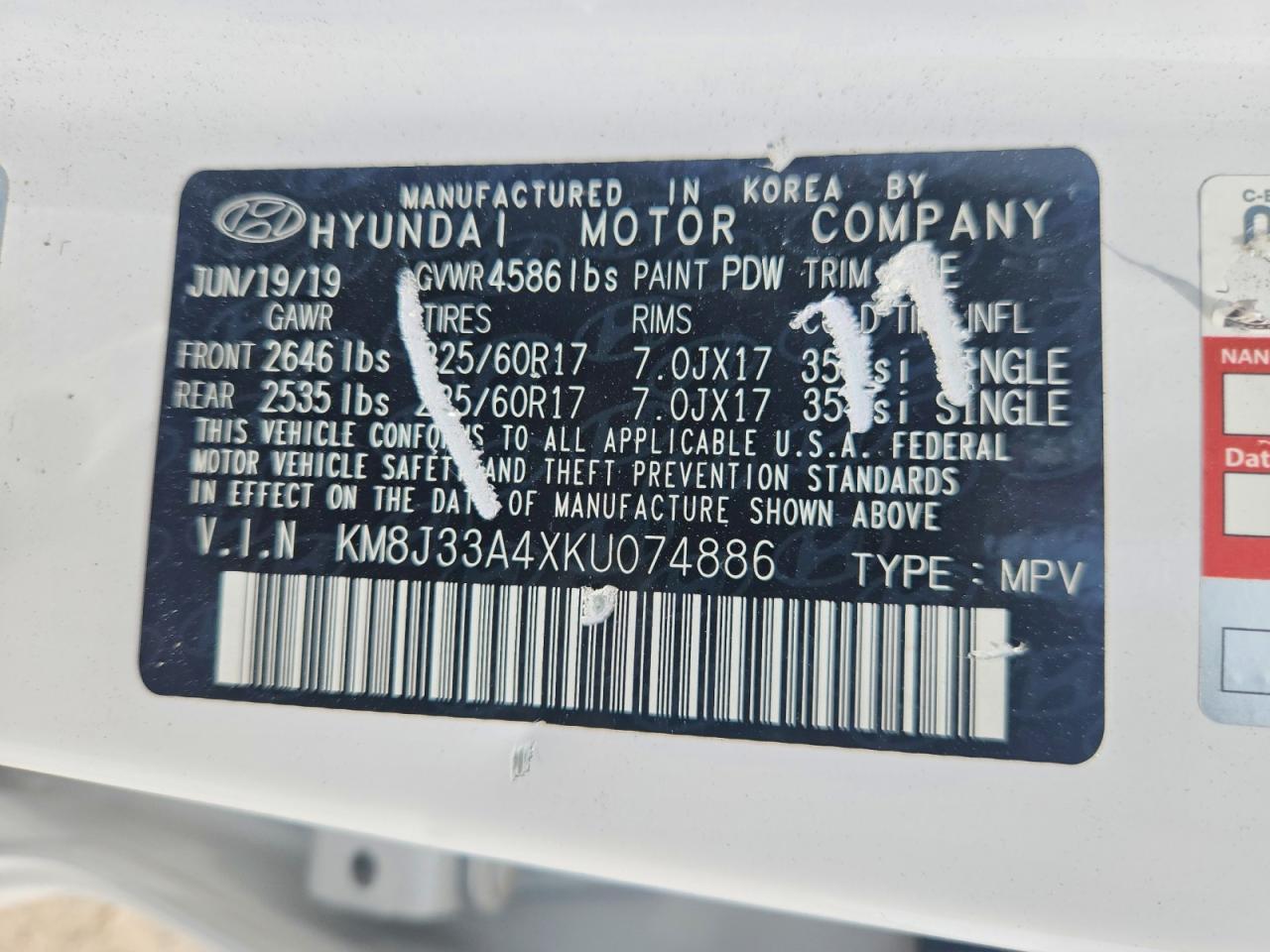 2019 HYUNDAI TUCSON VALUE photo 27