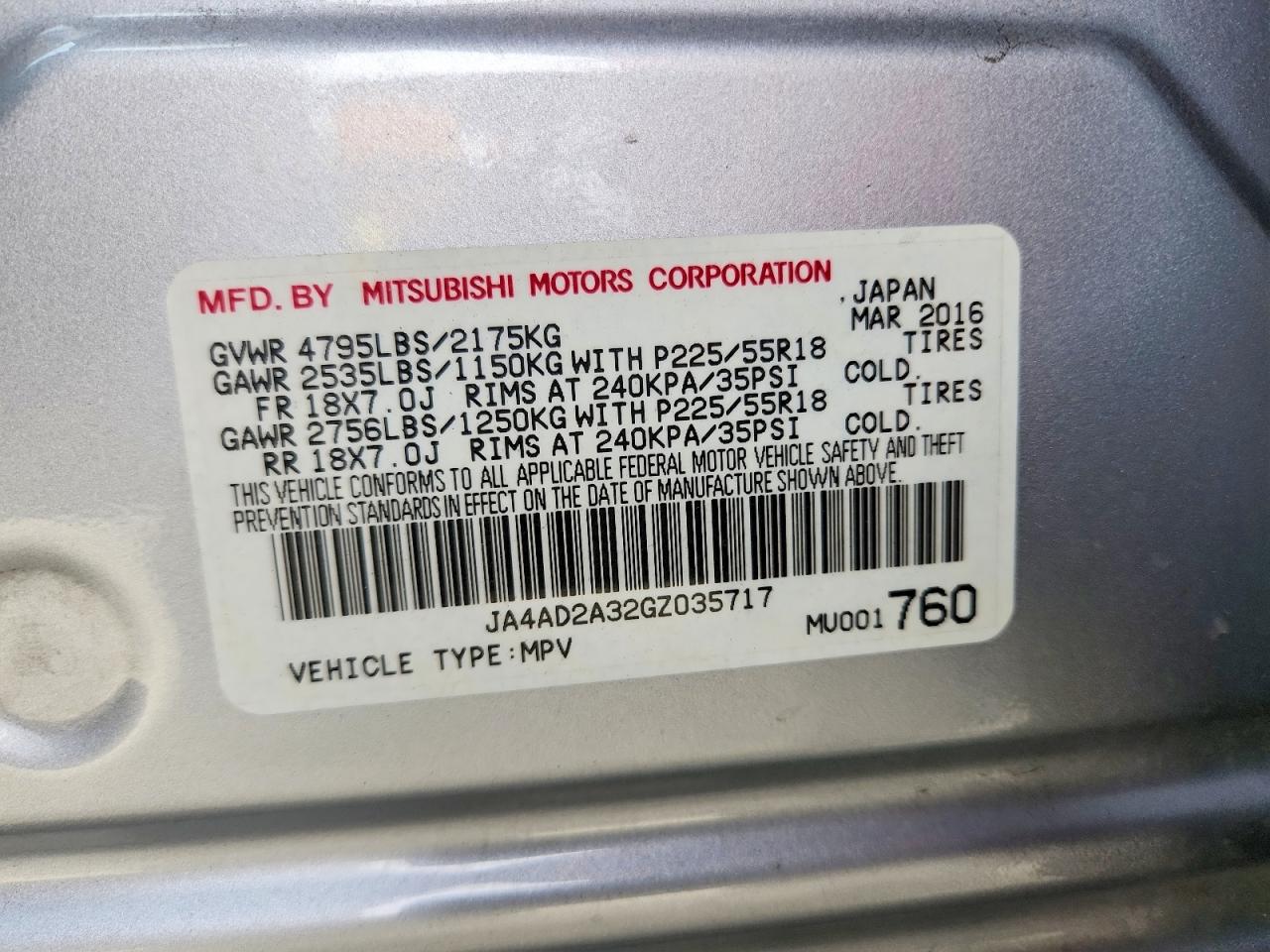 2016 MITSUBISHI OUTLANDER ES photo 25