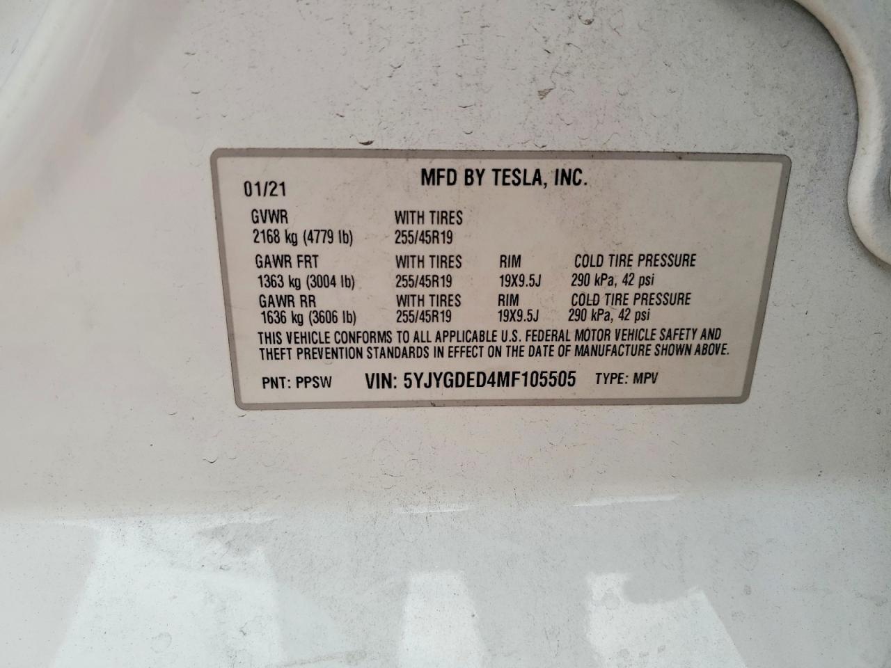 2021 TESLA MODEL Y photo 23