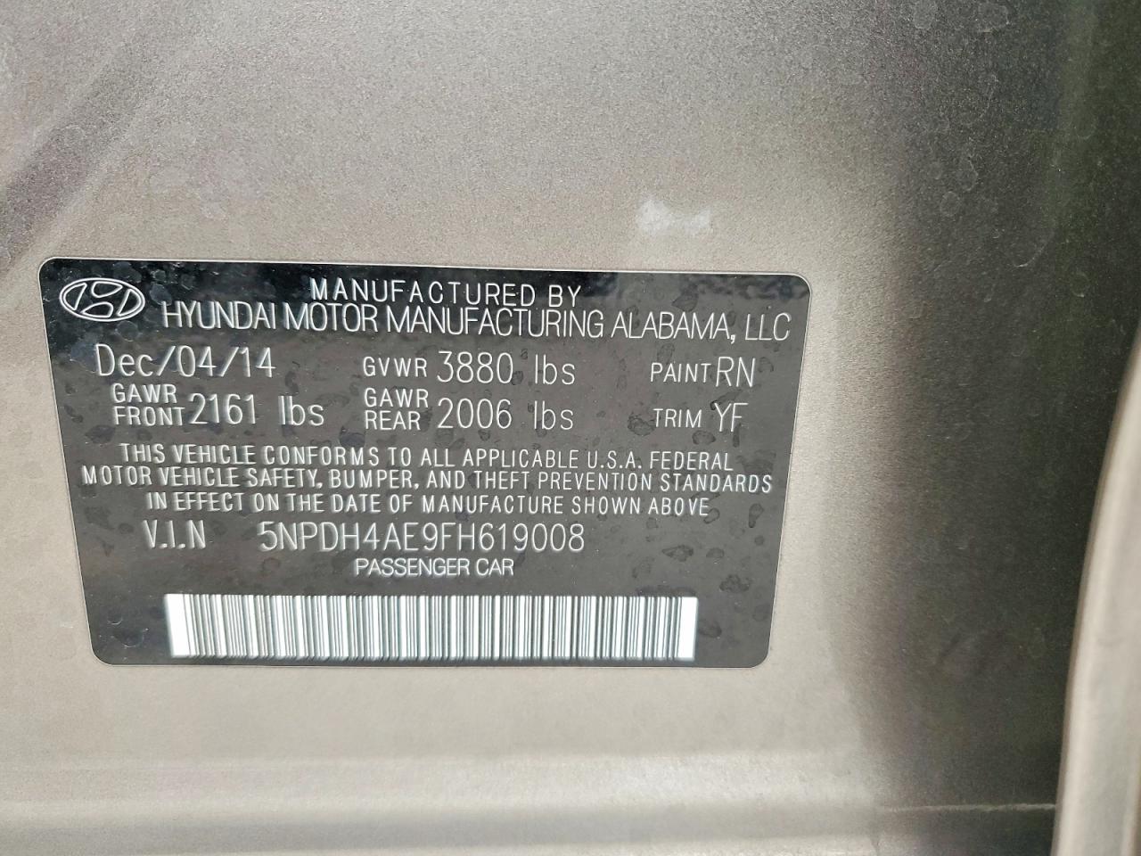 2015 HYUNDAI ELANTRA SE photo 34