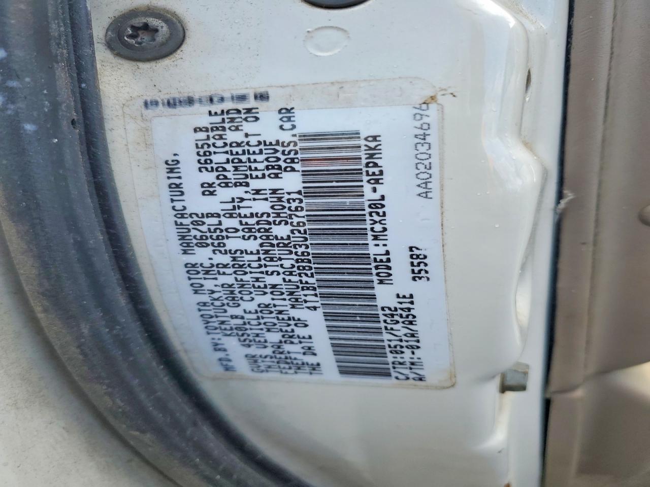 2003 TOYOTA AVALON XL photo 23