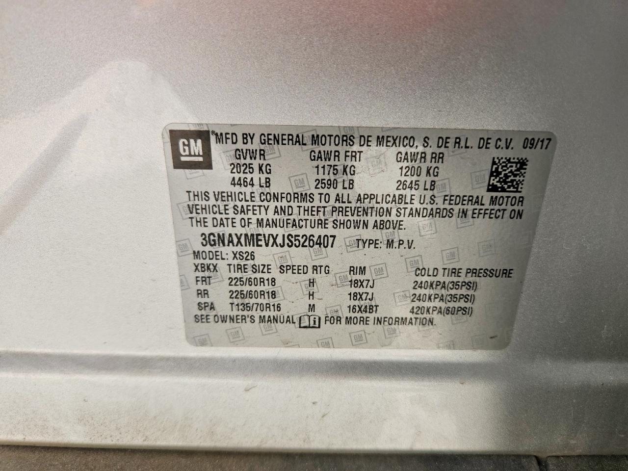 2018 CHEVROLET EQUINOX PREMIER photo 40