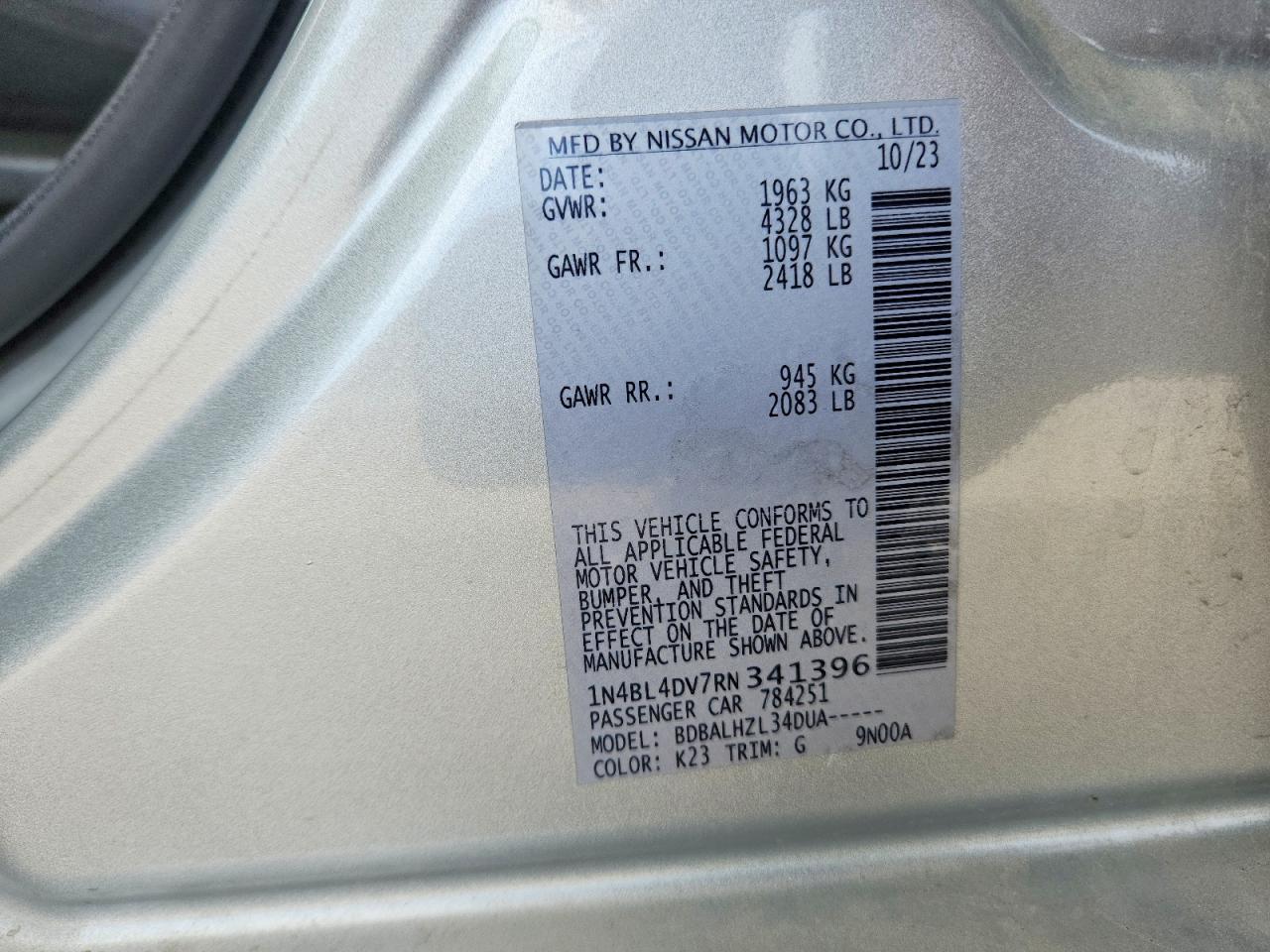 2024 NISSAN ALTIMA 2.5 SV photo 34