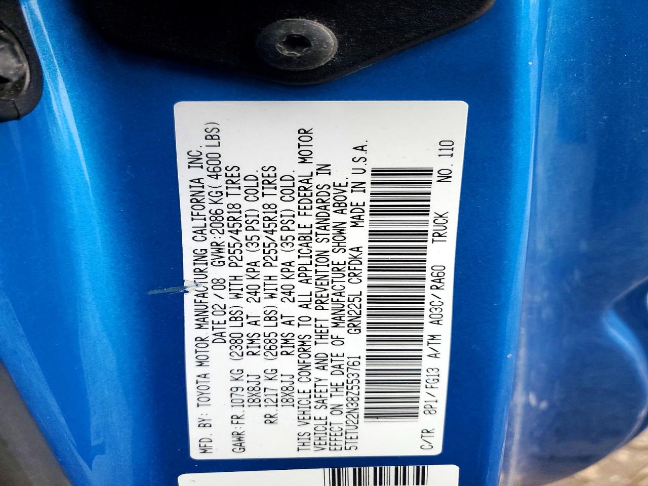 2008 TOYOTA TACOMA X-RUNNER V6 photo 12