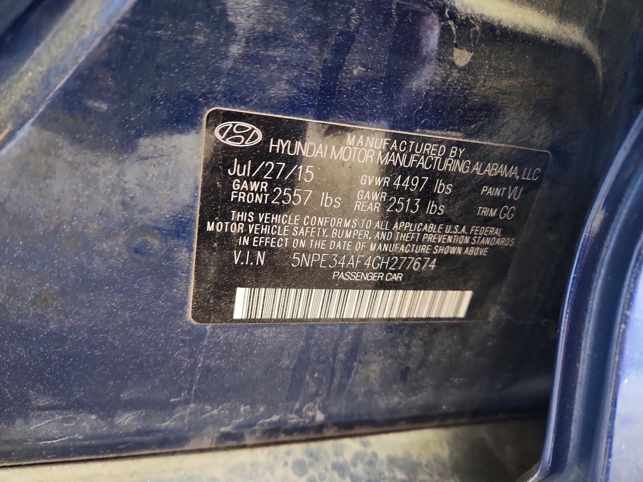 2016 HYUNDAI SONATA LIMITED photo 23