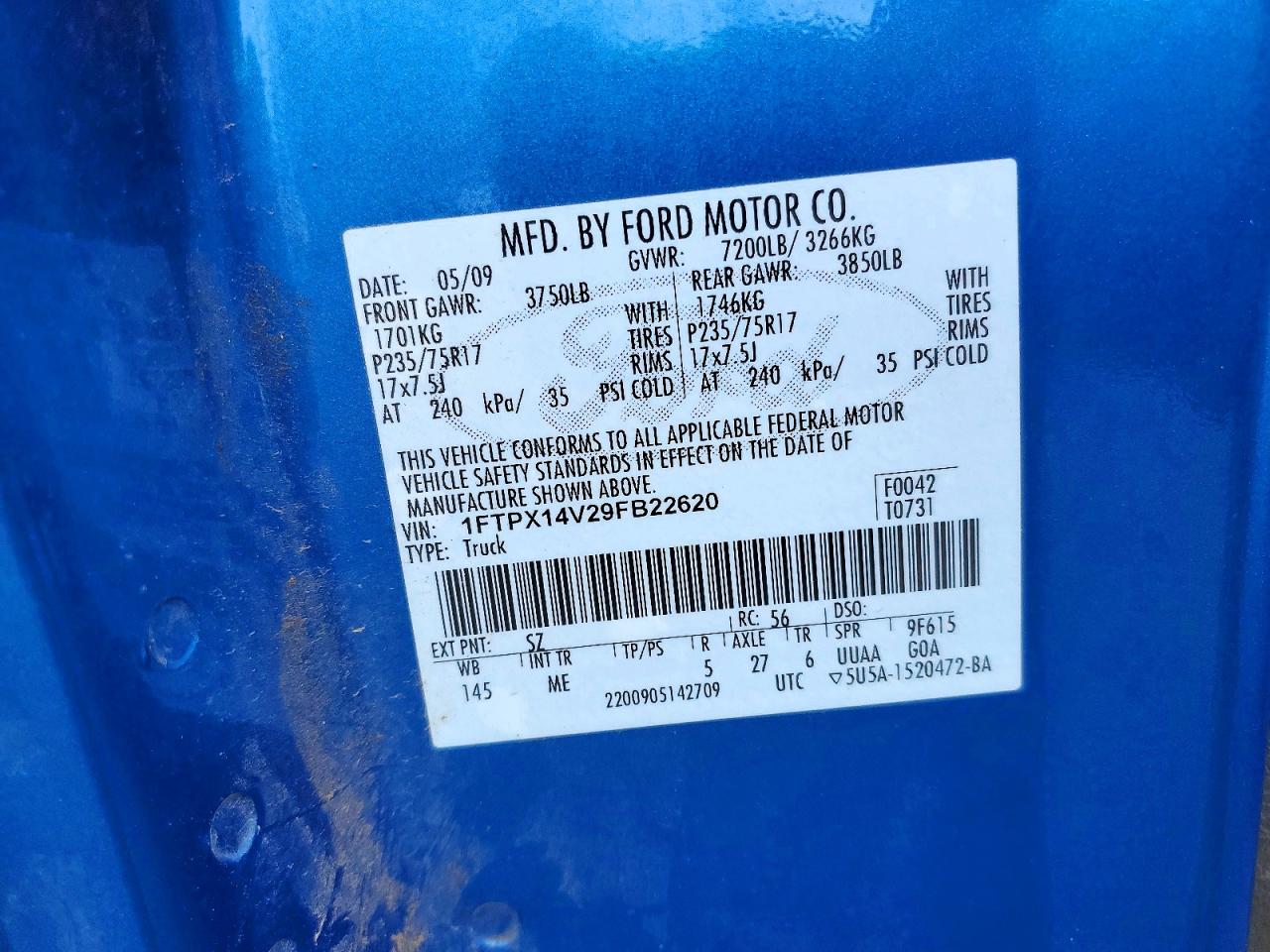 2009 FORD F150 SUPER CAB photo 23