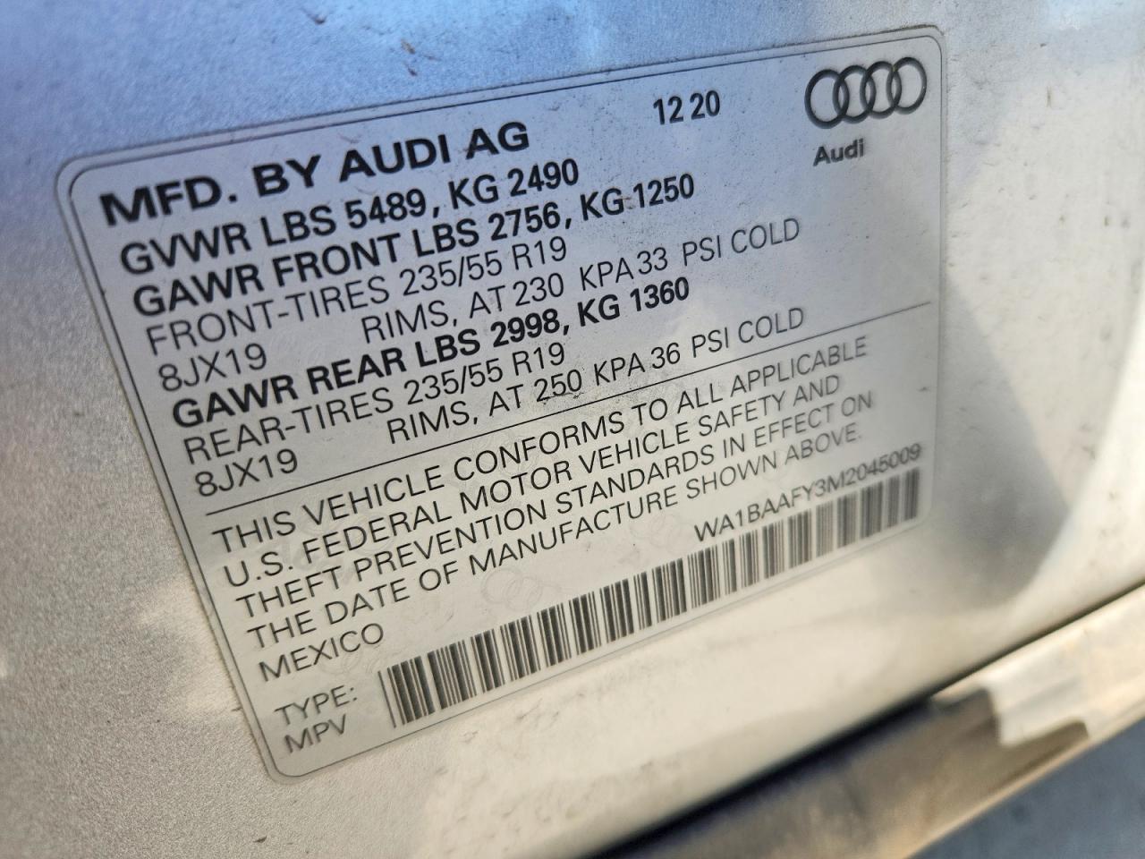 2021 AUDI Q5 PREMIUM PLUS photo 23