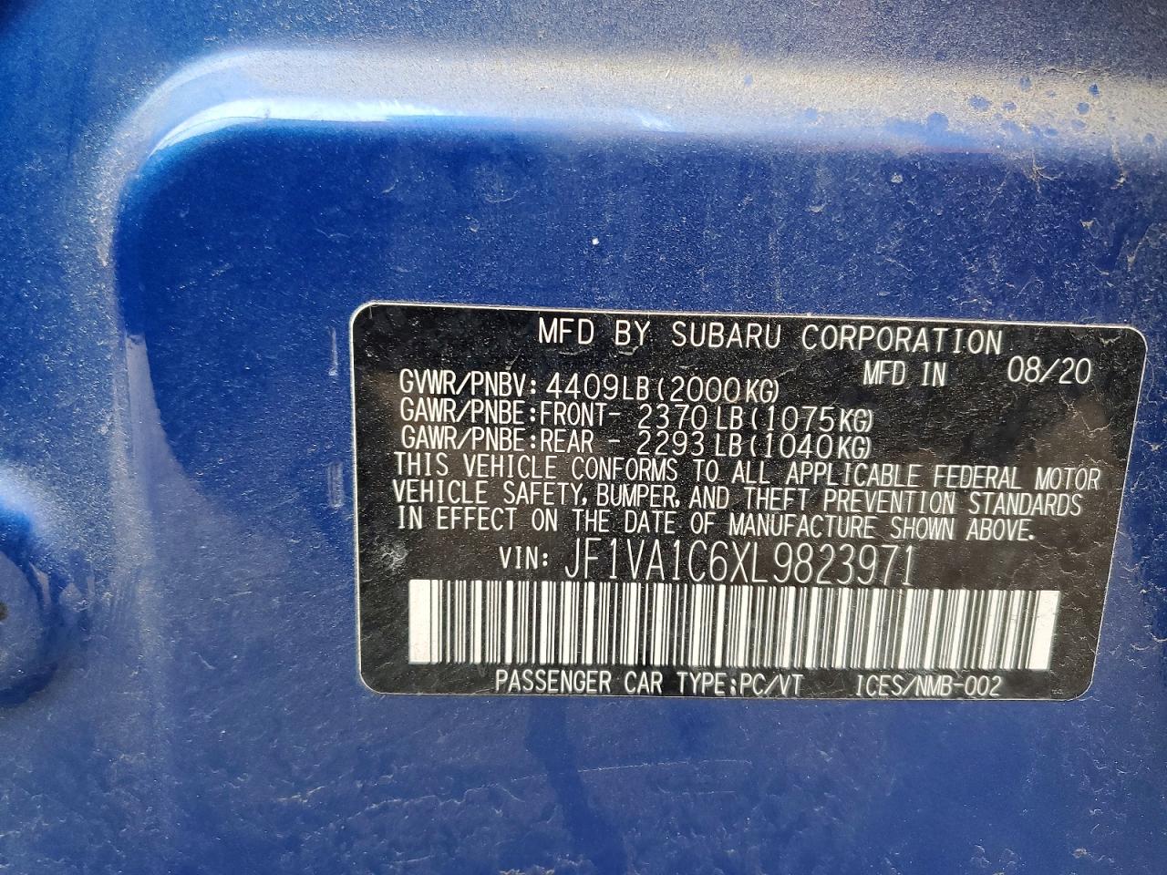 2020 SUBARU WRX PREMIUM photo 23