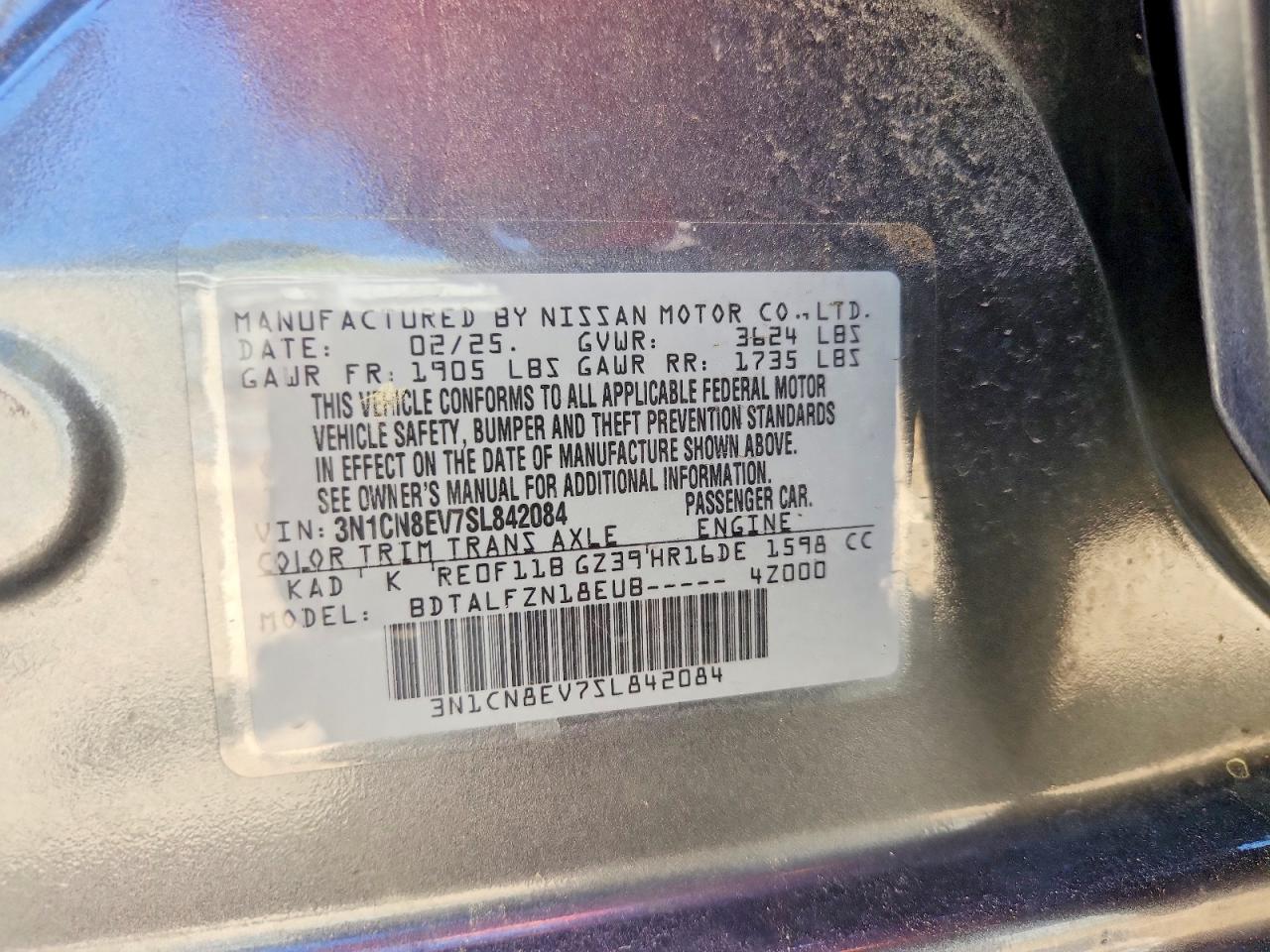 2025 NISSAN VERSA SV photo 12