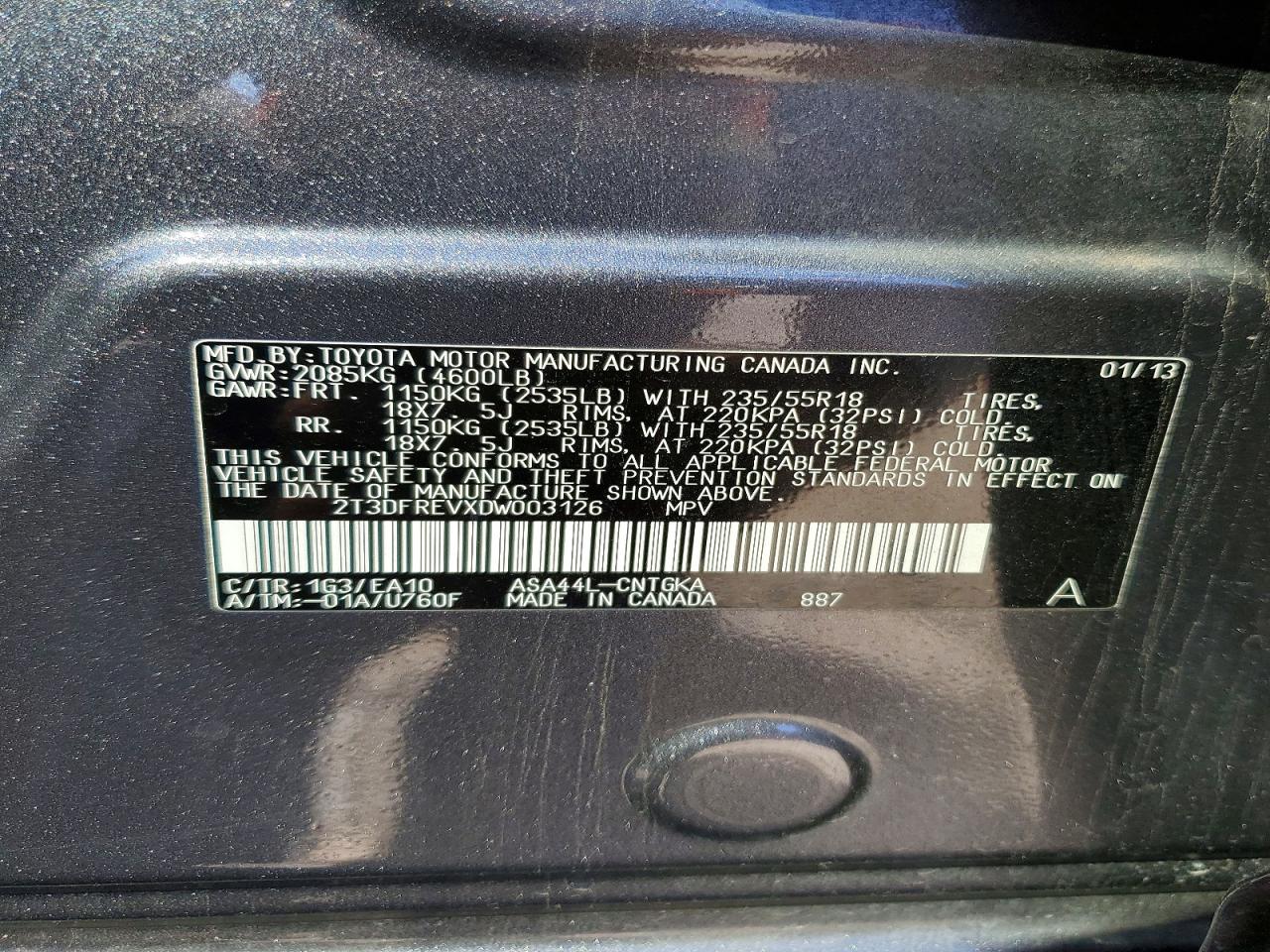2013 TOYOTA RAV4 LIMITED photo 37