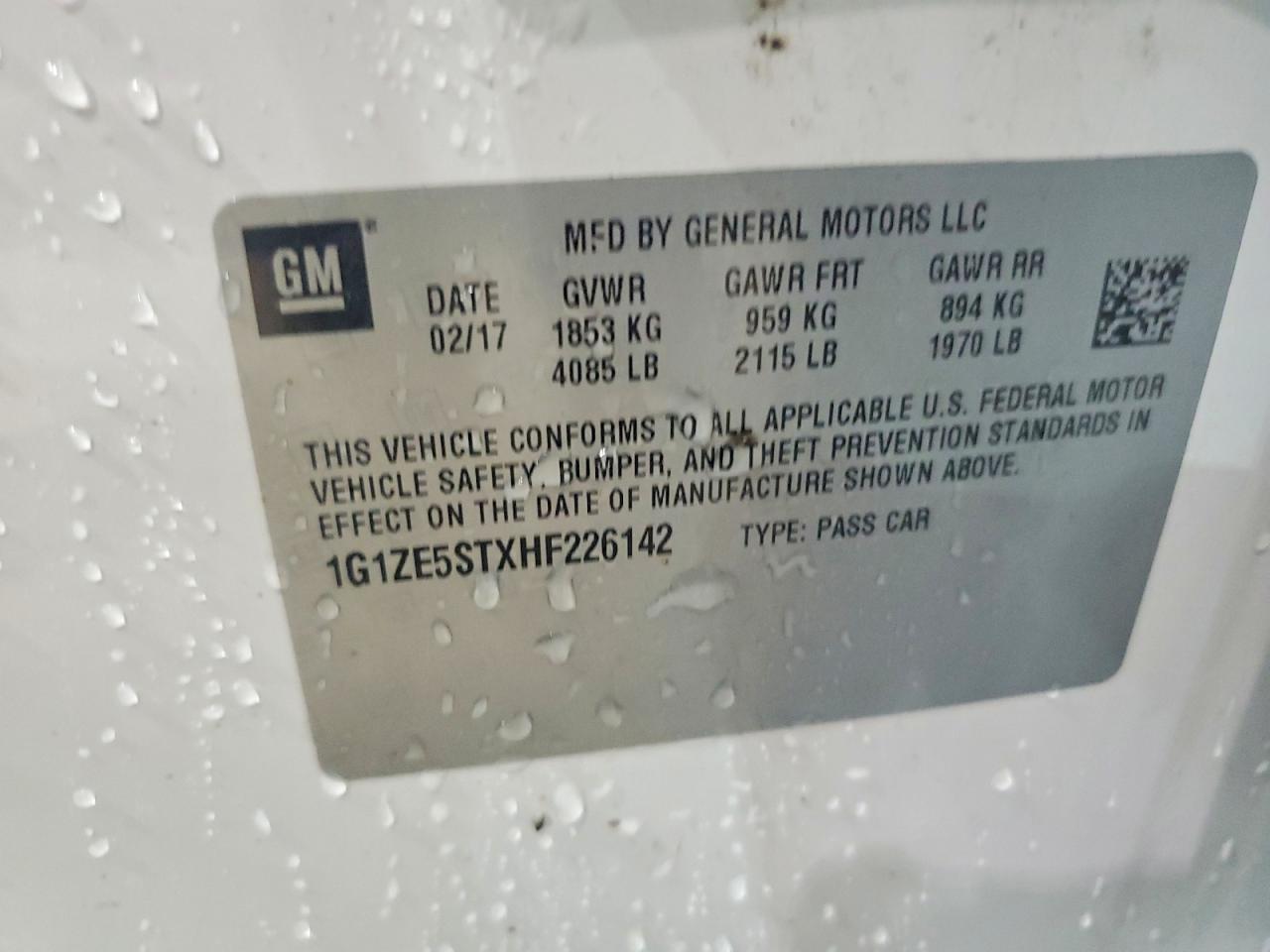 2017 CHEVROLET MALIBU LT photo 25