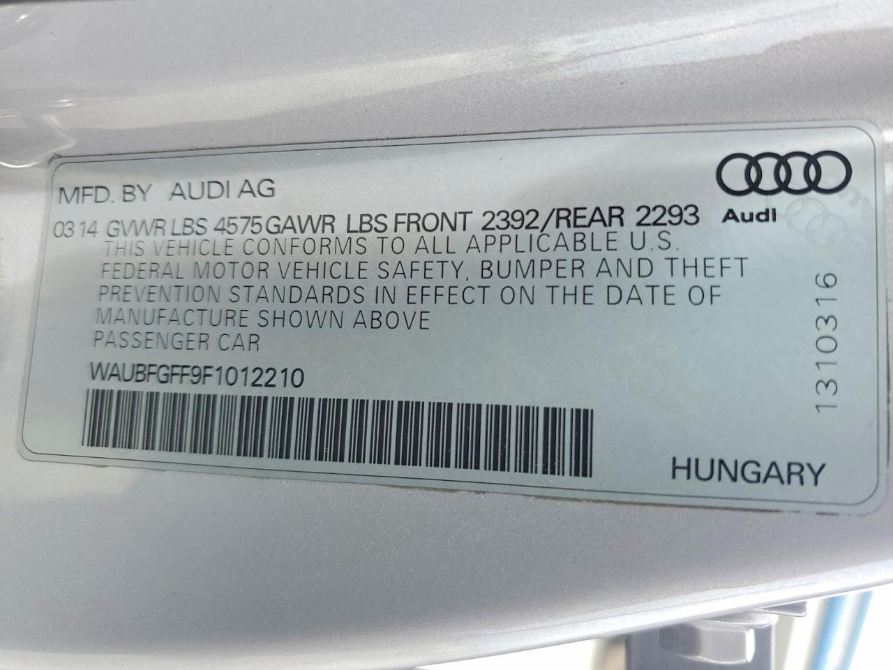 2015 AUDI A3 PREMIUM photo 25