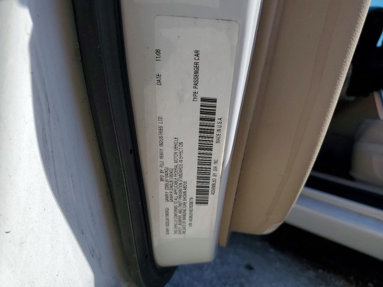 2007 SUBARU LEGACY 2.5I photo 23