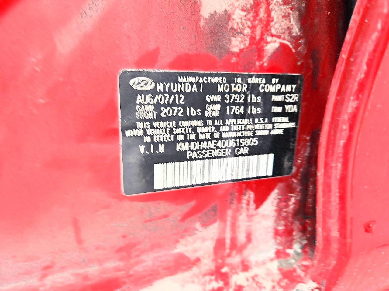 2013 HYUNDAI ELANTRA GLS photo 25