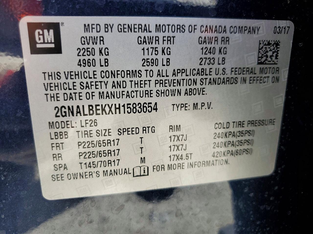 2017 CHEVROLET EQUINOX LS photo 25