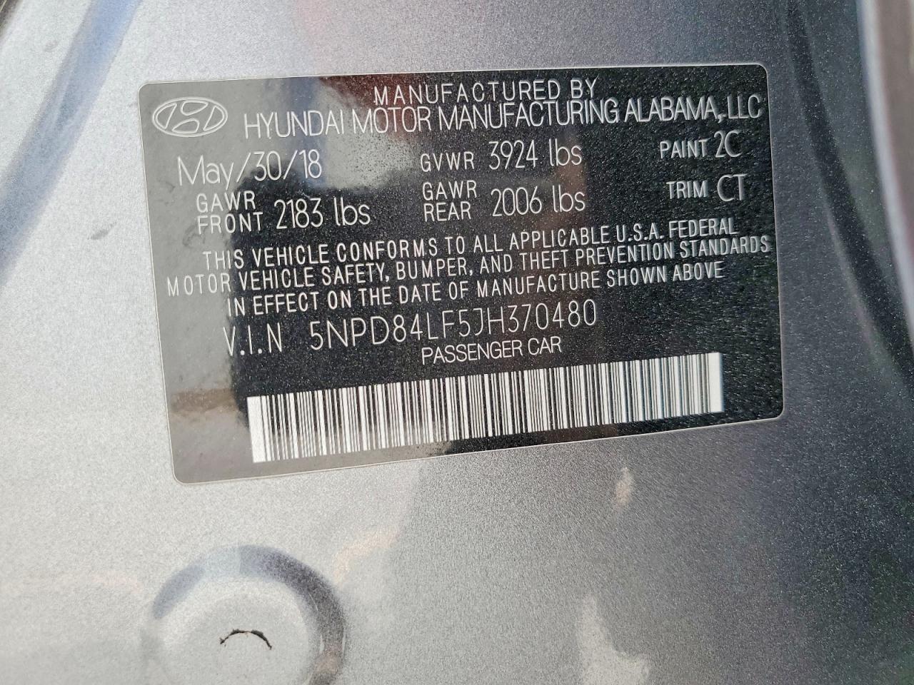 2018 HYUNDAI ELANTRA SEL photo 12