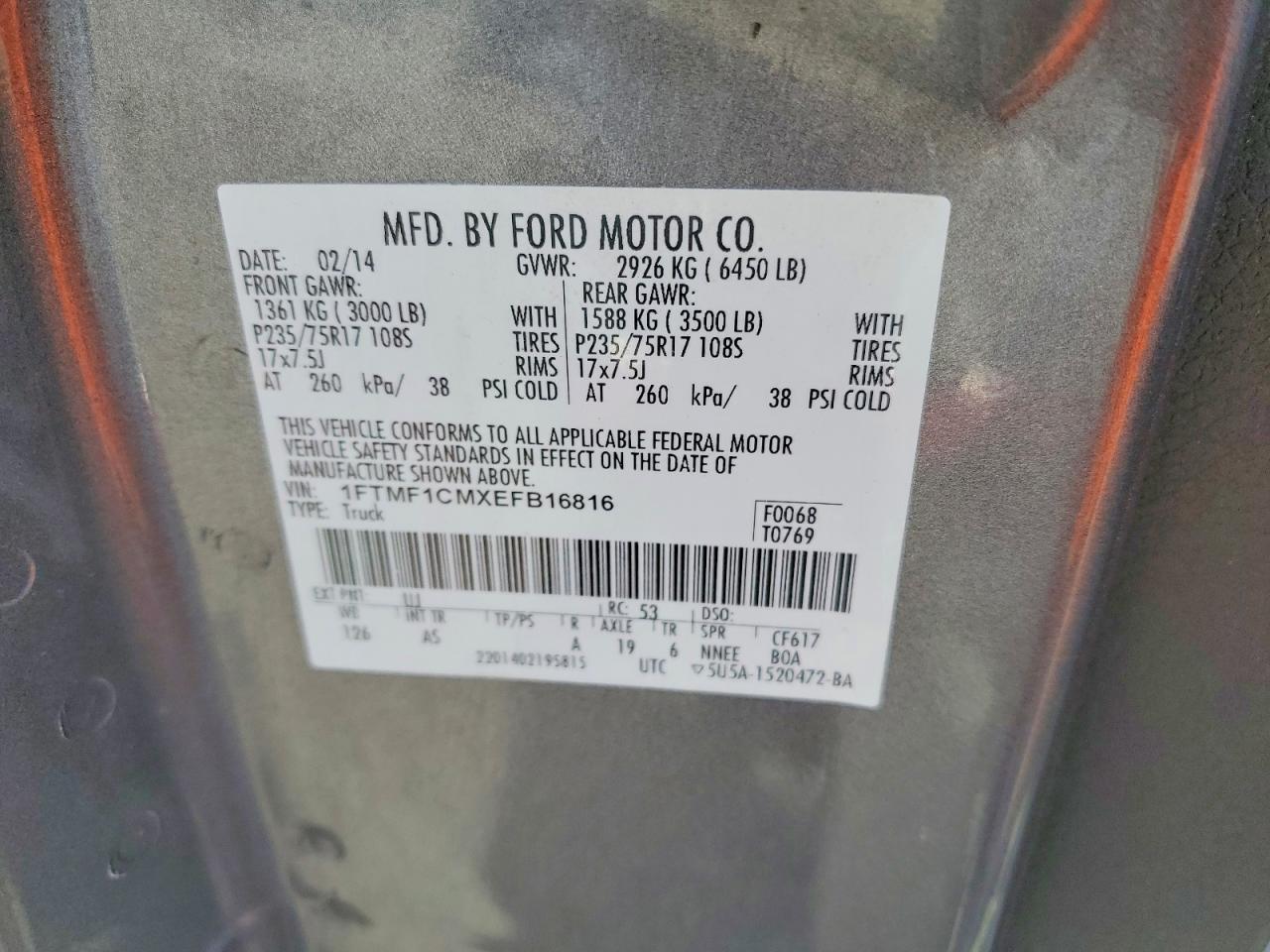 2014 FORD F150 photo 34