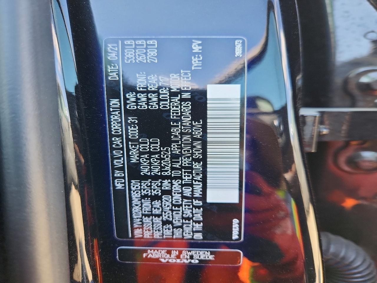 2021 VOLVO XC60 T5 MOMENTUM photo 25