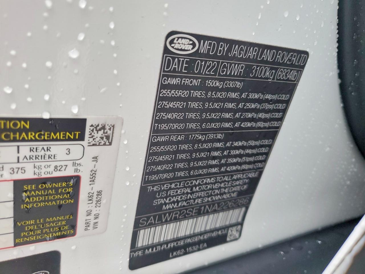 2022 LAND ROVER RANGE ROVER SPORT HSE DYNAMIC photo 40
