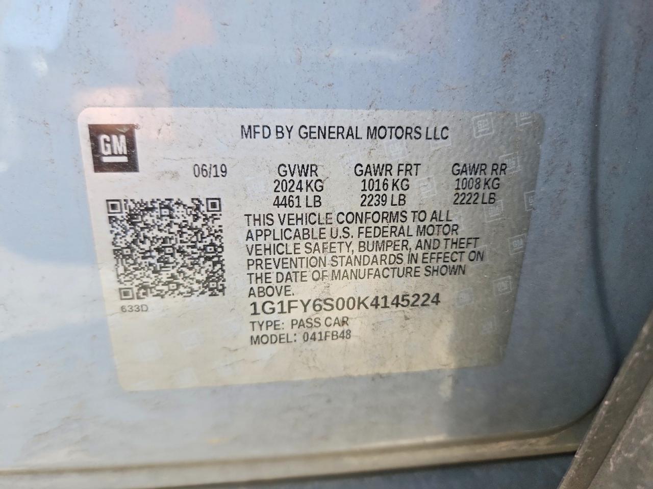 2019 CHEVROLET BOLT EV LT photo 12