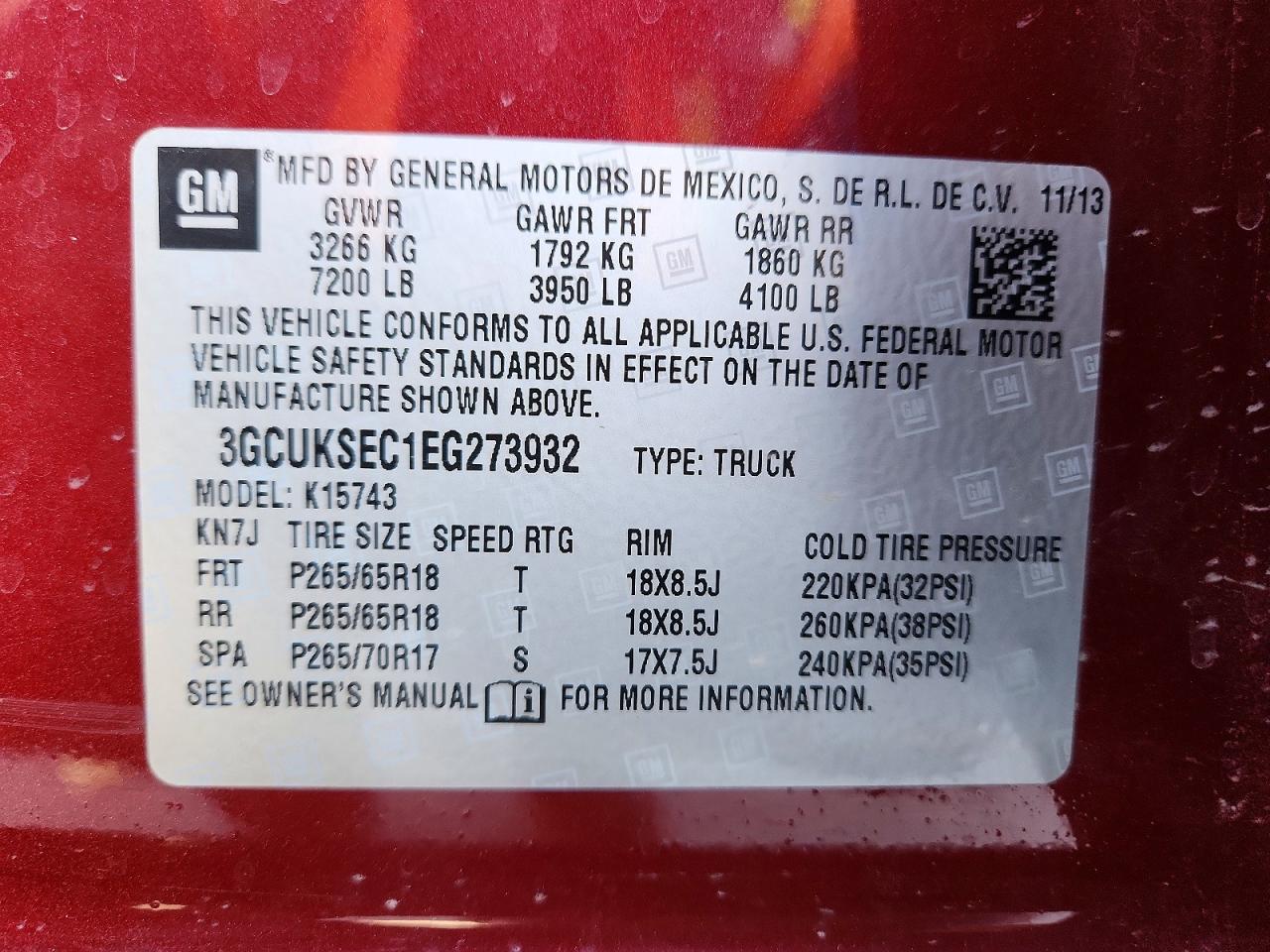 2014 CHEVROLET SILVERADO K1500 LTZ photo 37