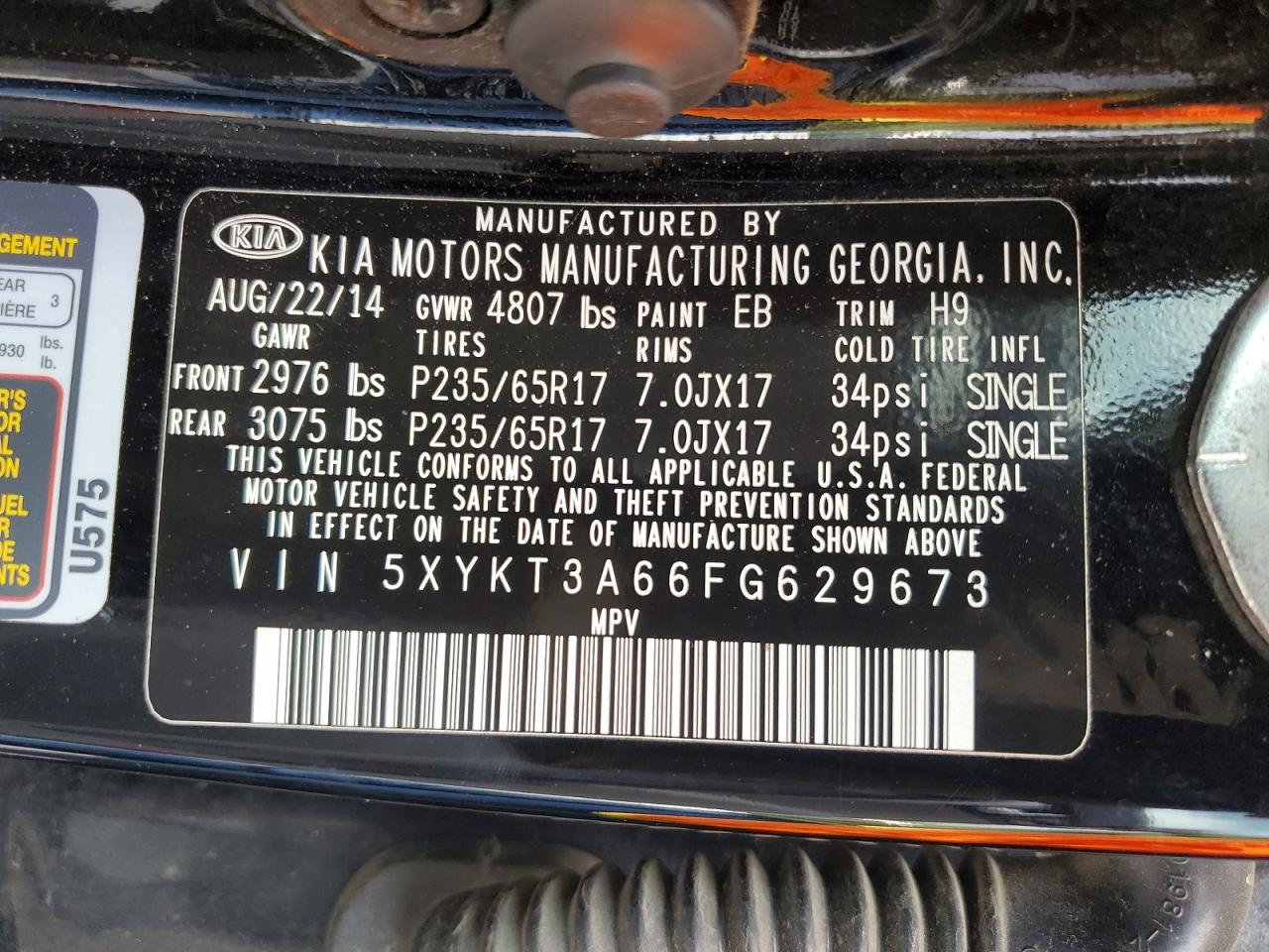 2015 KIA SORENTO LX photo 25