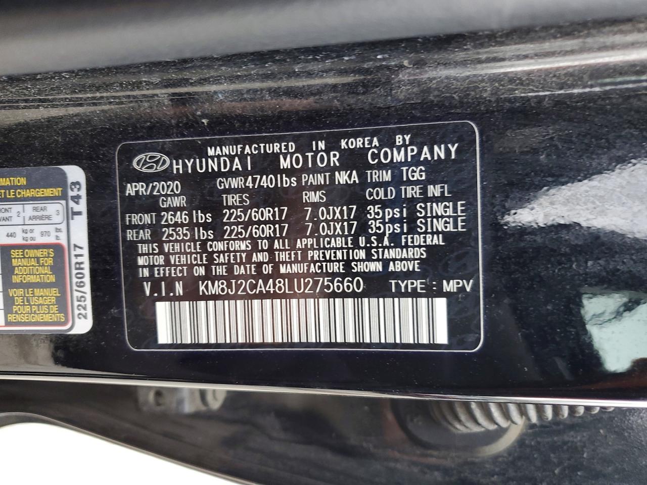 2020 HYUNDAI TUCSON SE photo 37