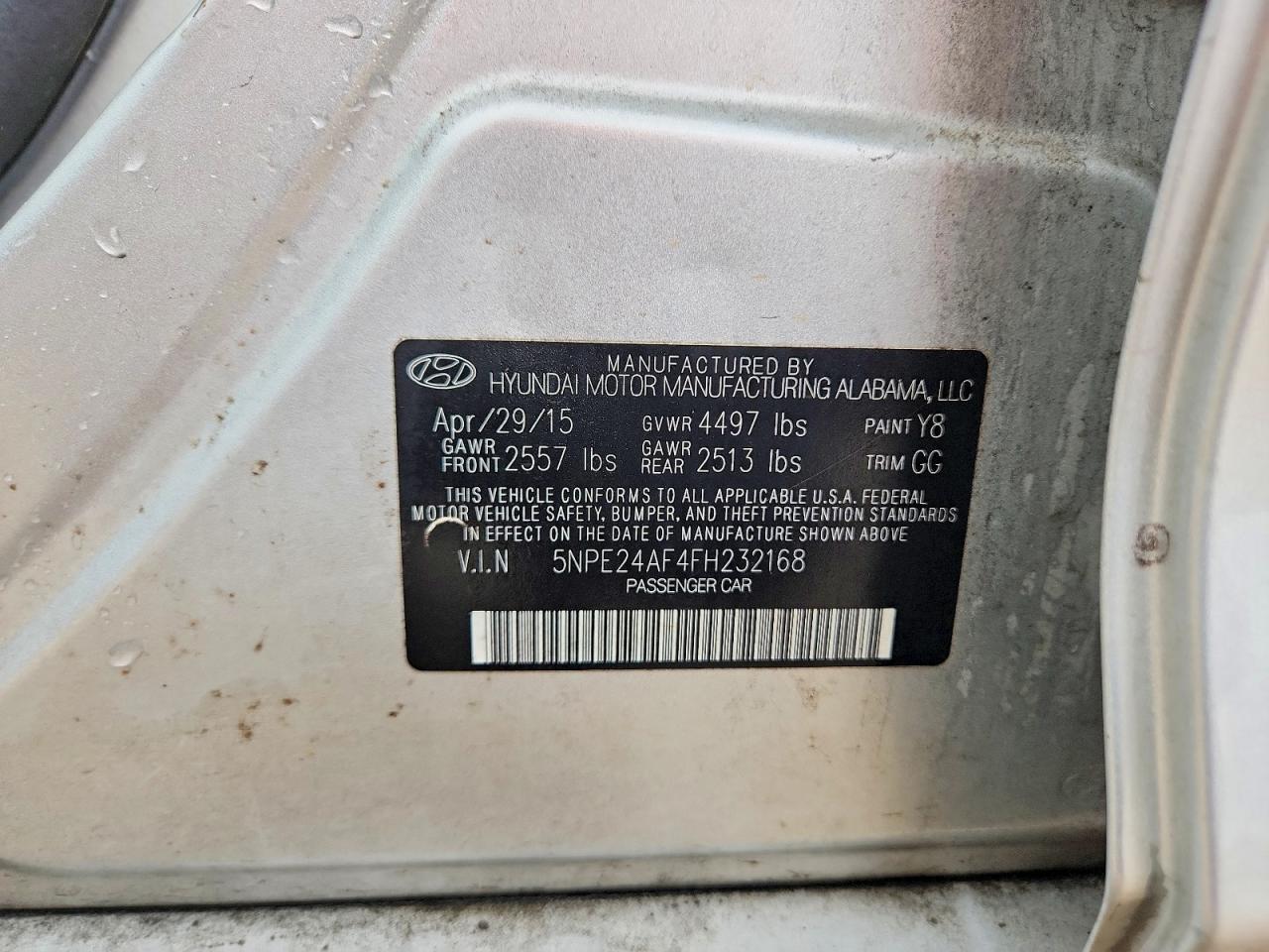 2015 HYUNDAI SONATA SE photo 23