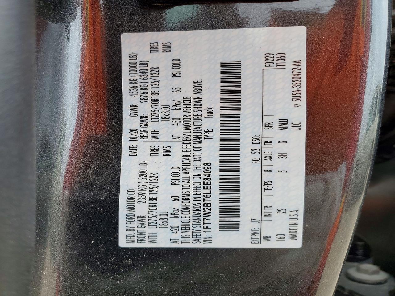 2020 FORD F250 SUPER DUTY photo 40