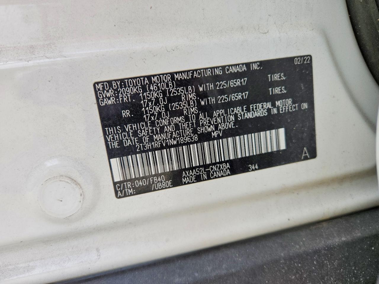 2022 TOYOTA RAV4 LE photo 25