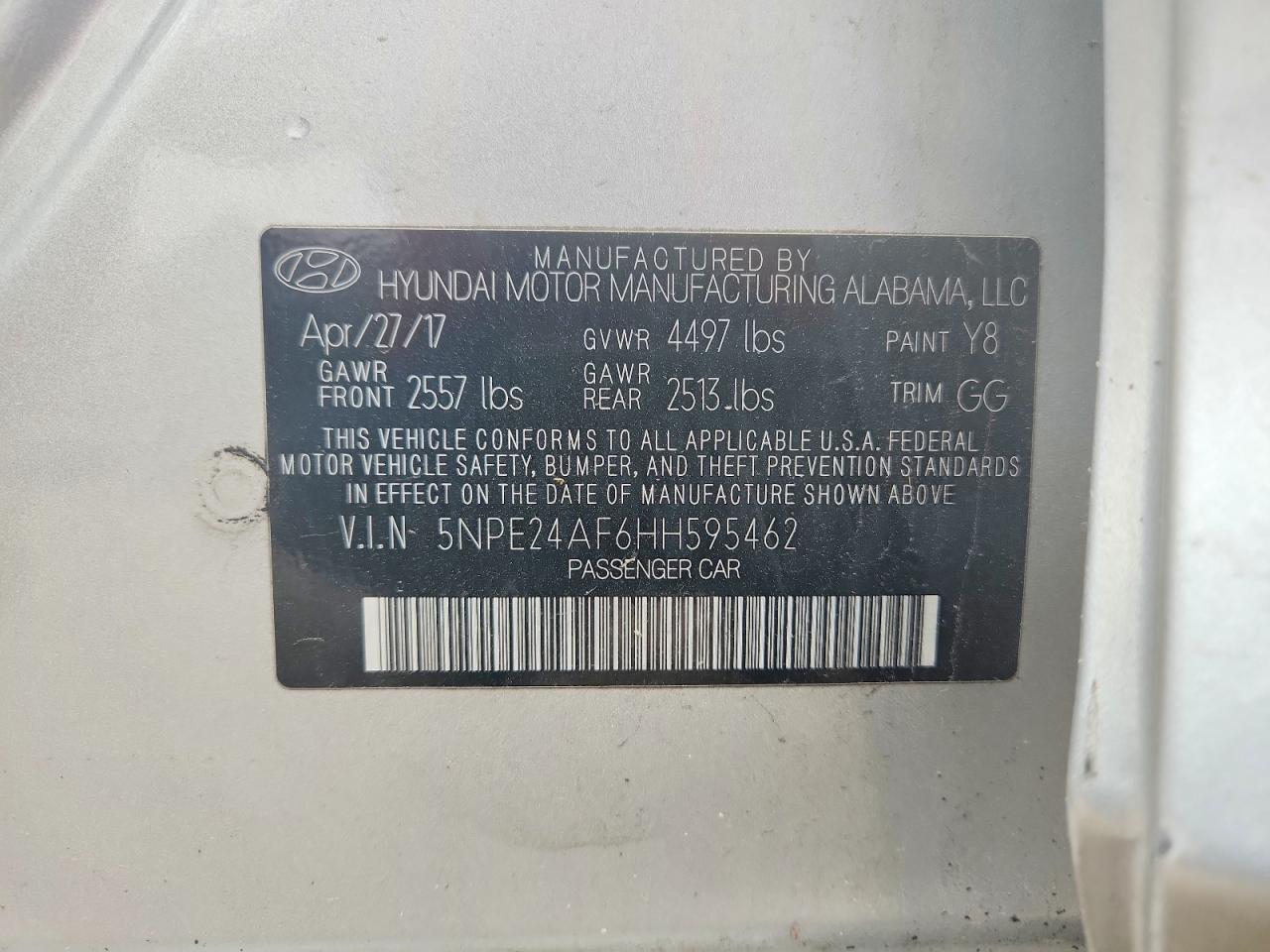 2017 HYUNDAI SONATA BASE photo 34