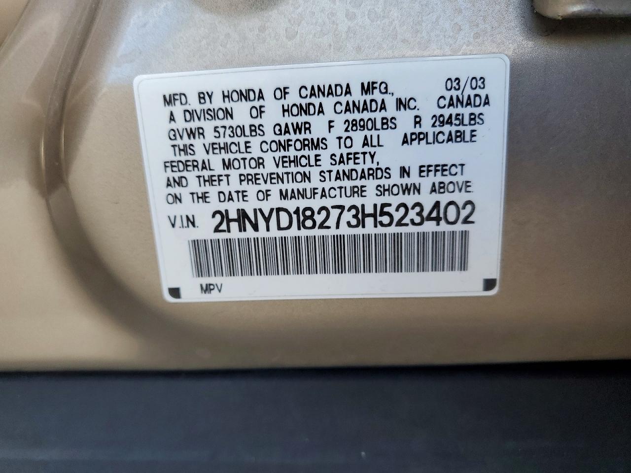 2003 ACURA MDX photo 13