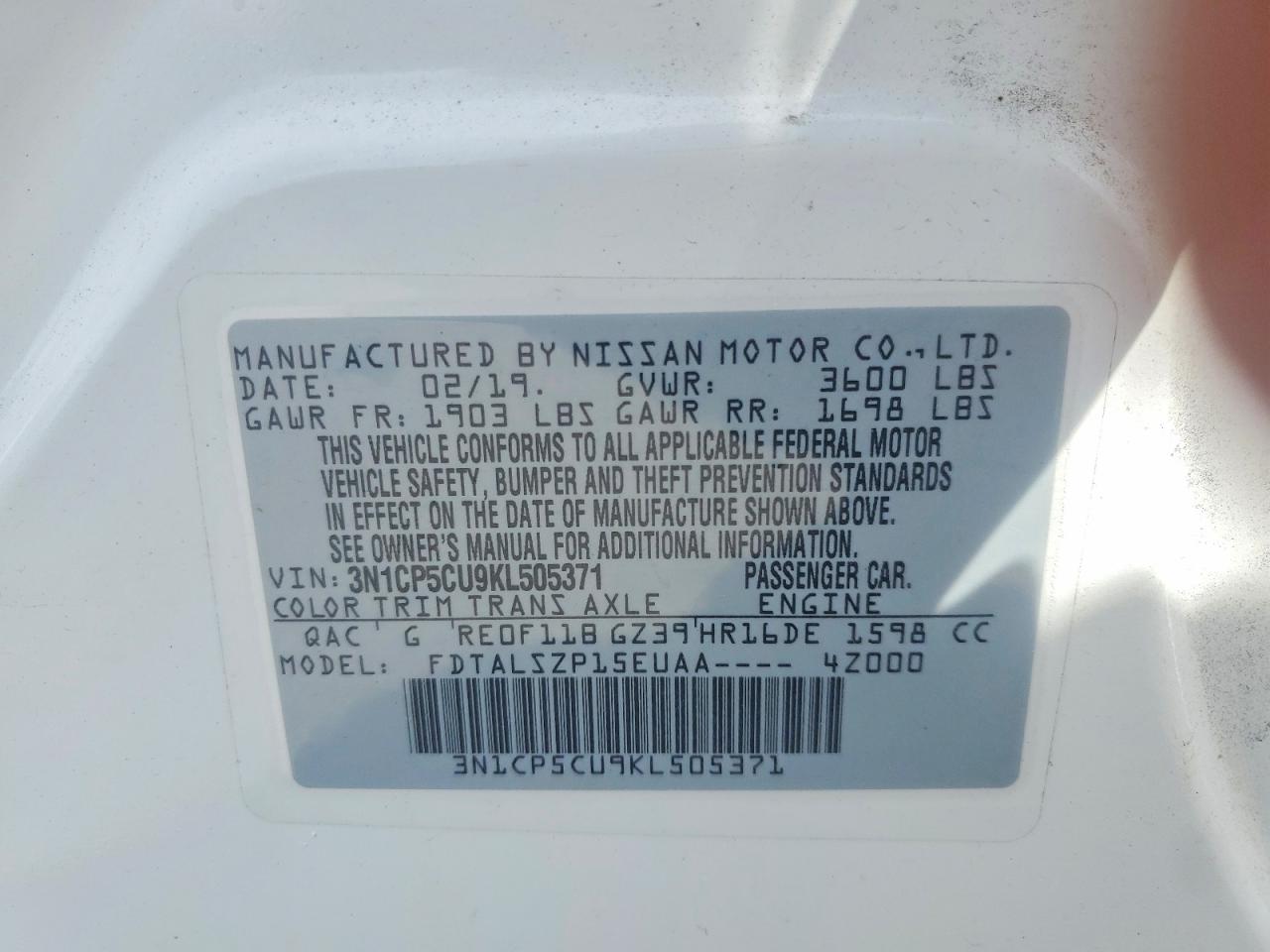 2019 NISSAN KICKS SV photo 25
