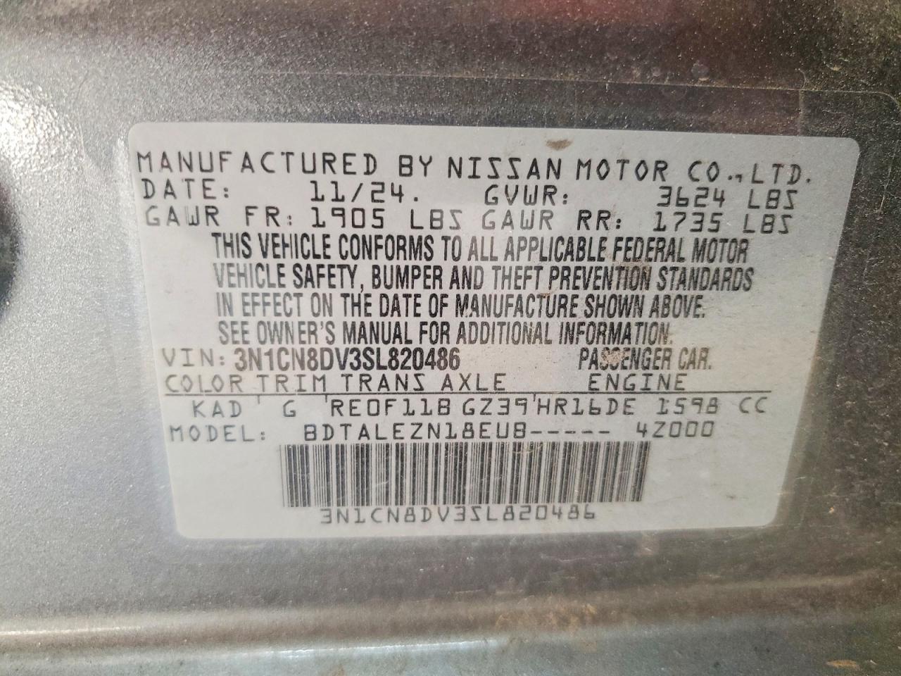 2025 NISSAN VERSA S photo 12