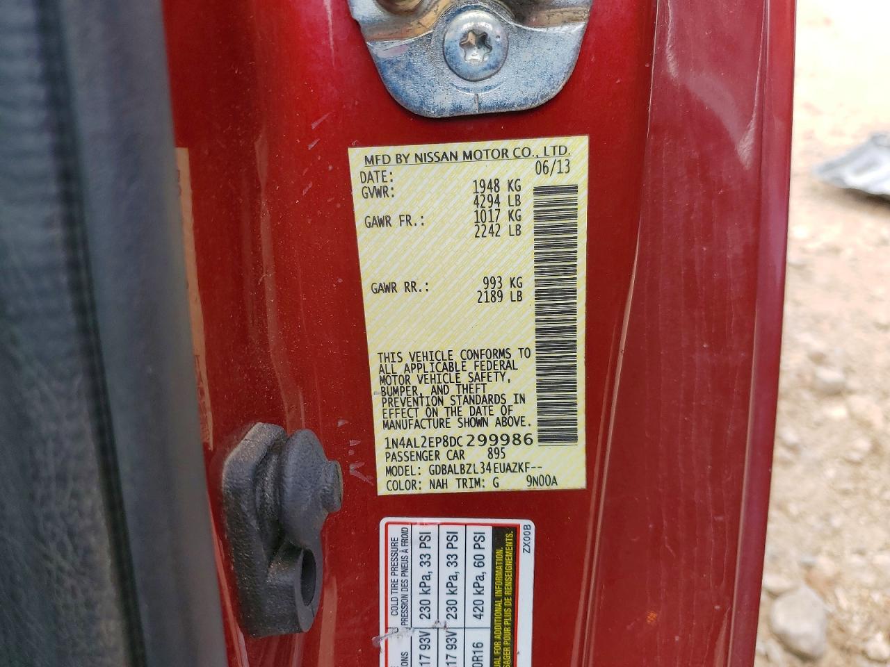 2013 NISSAN ALTIMA 2.5 S photo 37