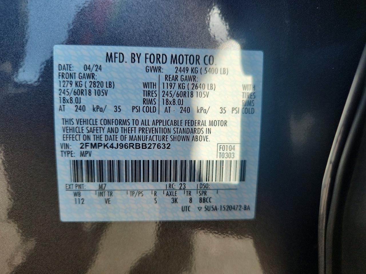2024 FORD EDGE SEL photo 27