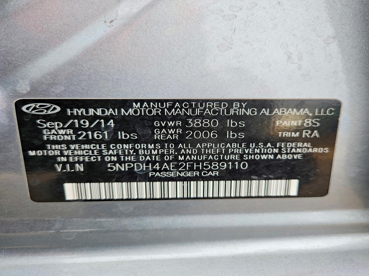 2015 HYUNDAI ELANTRA SE photo 34