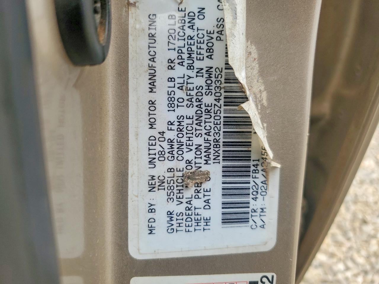 2005 TOYOTA COROLLA LE photo 25