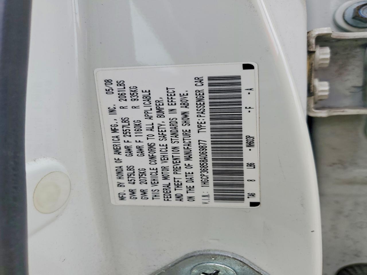 2008 HONDA ACCORD EXL photo 37